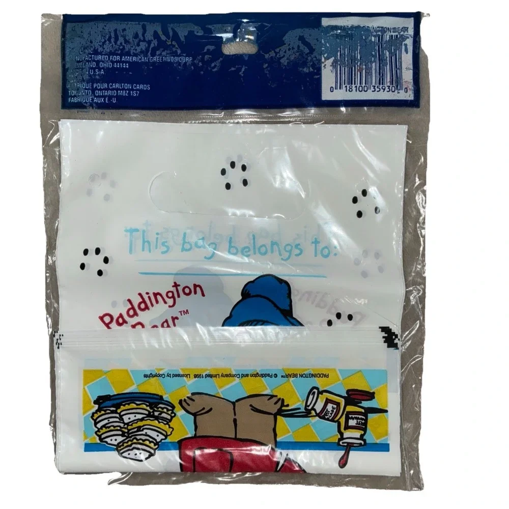Paddington Bear Party‎ Gift Bags (8) Lot Of 4 American Greetings 1998 Vintage